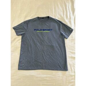 Polo Sport Ralph Lauren Mens Blue ThermoVent Performance T-Shirt XL Heathered